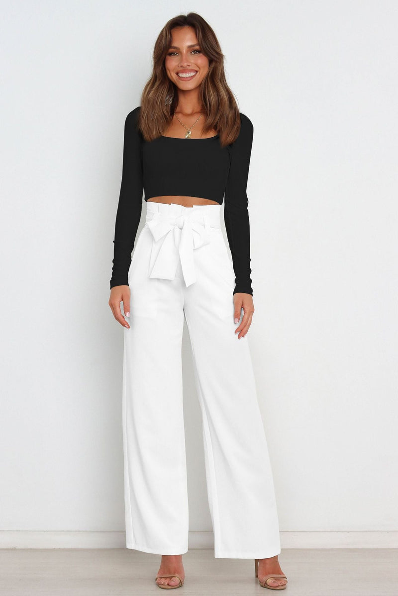 Calça Wide Leg La Lide com Amarração